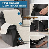 Protective Armchair Cover, Size 3 Seater Relax Reversible Quilted Cover Gray Color - Front View