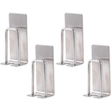 4 Pack Toothbrush Holder Stainless Steel Toothbrush Holders, Wall Mounted, Cups, Mugs, Toothbrush Holders, Waterproof and Self Adhesive, No Drilling