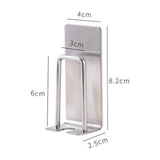 4 Pack Toothbrush Holder Stainless Steel Toothbrush Holders, Wall Mounted, Cups, Mugs, Toothbrush Holders, Waterproof and Self Adhesive, No Drilling