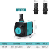 Aquarium Circulating Water Pump Fish Pond Pump Aquarium Side Suction Pump 25w