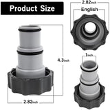 A Adapter Compatible with Intex Swimming Pool Pumps with Screw In Female Thread - Front View