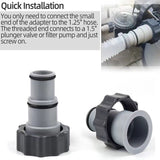 A Adapter Compatible with Intex Swimming Pool Pumps with Screw In Female Thread - Top-Down View