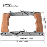 2 Pieces Beehive Frame Clip with Wooden Handle, Beekeeping Equipment Tool Accessories for Garden Beekeepers - Top-Down View
