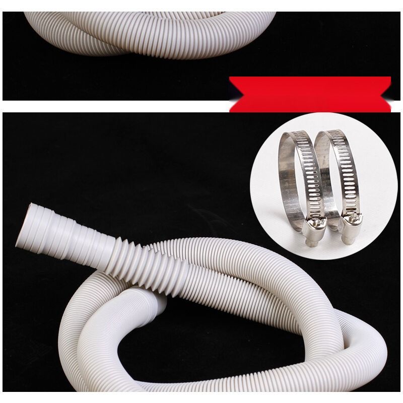 Corrugated Plastic Tube Washing Machine Drainage Extension Tube Gray, 2m