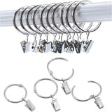 30 Pieces Curtain, Curtain Rings with Clips, Strong Drapery Clips, Hooks on Tension Rod Holder