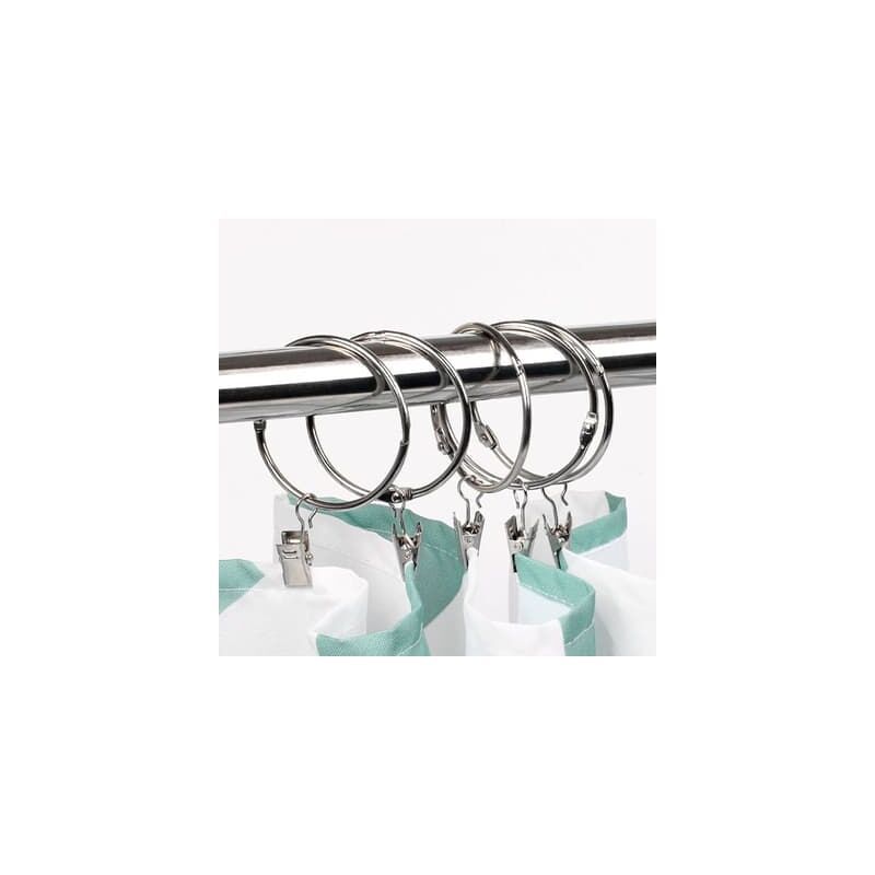 30 Pieces Curtain, Curtain Rings with Clips, Strong Drapery Clips, Hooks on Tension Rod Holder
