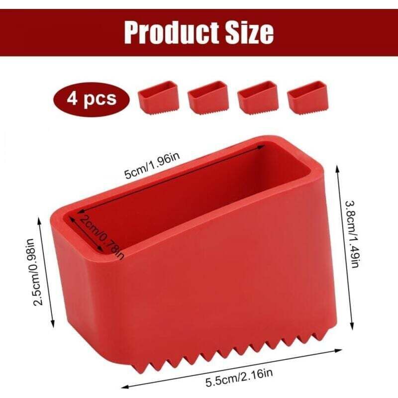4 Pcs Rubber Ladder Feet Covers, Stepladder Tips, Stepladder Feet, Universal Rubber Replacement Ladder Feet for Folding Ladders for Home, 50 x 20 mm