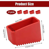 4 Pcs Rubber Ladder Feet Covers, Stepladder Tips, Stepladder Feet, Universal Rubber Replacement Ladder Feet for Folding Ladders for Home, 50 x 20 mm