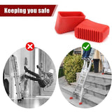 4 Pcs Rubber Ladder Feet Covers, Stepladder Tips, Stepladder Feet, Universal Rubber Replacement Ladder Feet for Folding Ladders for Home, 50 x 20 mm - Side View