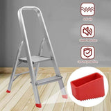 4 Pcs Rubber Ladder Feet Covers, Stepladder Tips, Stepladder Feet, Universal Rubber Replacement Ladder Feet for Folding Ladders for Home, 50 x 20 mm - Top-Down View