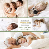 Waterproof Bamboo Mattress Protector, Soft and Hypoallergenic, Anti-Dust Mite and Bacteria, Breathable, 200 x 200 cm, 30 cm - Top-Down View