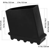 4 Pcs Replacement Rubber Ladder Feet for Ladder, Ladder, Rubber Feet, Replacement Feet, Spare Parts - Front View