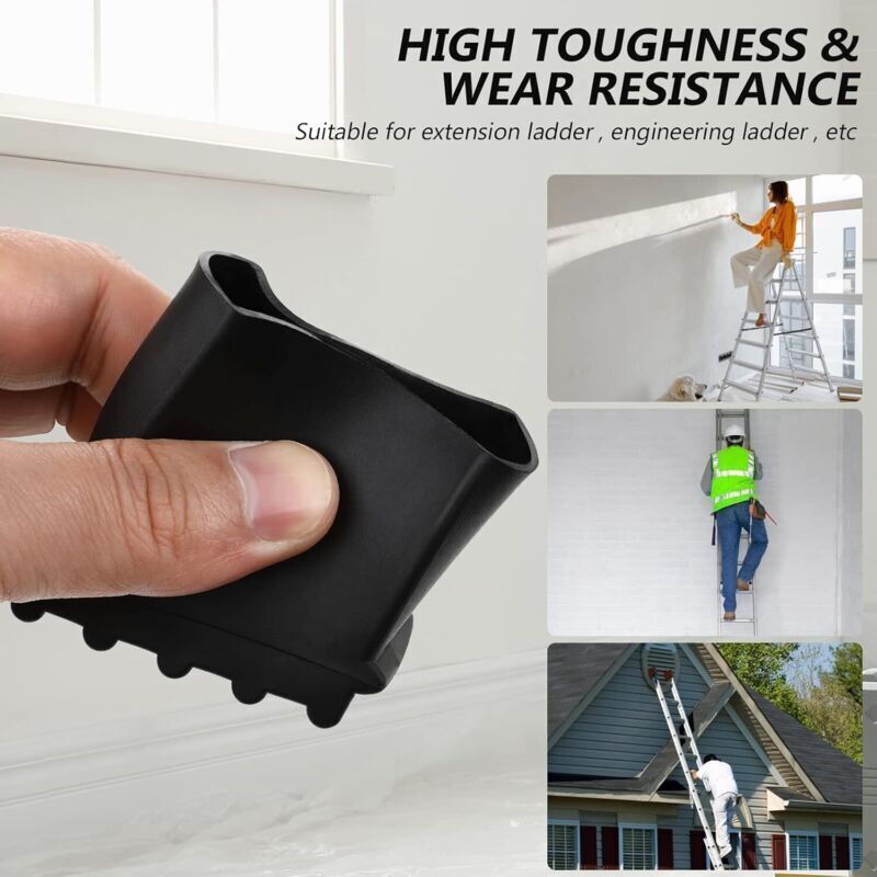 4 Pcs Replacement Rubber Ladder Feet for Ladder, Ladder, Rubber Feet, Replacement Feet, Spare Parts