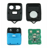 2 Pcs Black 3-Button Replacement Remote Key 433 MHz Compatible with Ford Transit Mk6 2000-2006 Connect 2000-2007