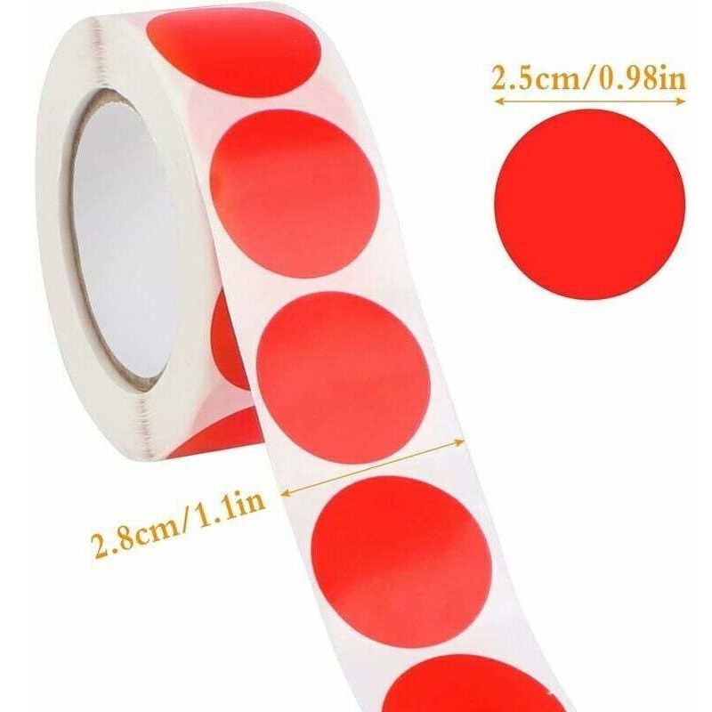3000 Pcs Round Self-Adhesive Stickers, Round Colored Stickers, Round Self-Adhesive Labels for Home and Office Supplies