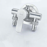 304 Stainless Steel Exposed Hot and Cold Shower Faucet Switch Water Heater Bathroom Faucet, Exposed Stainless Steel Triangle Shower Faucet