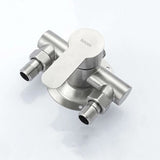 304 Stainless Steel Exposed Hot and Cold Shower Faucet Switch Water Heater Bathroom Faucet, Exposed Stainless Steel Triangle Shower Faucet