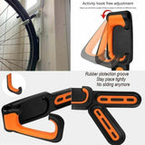 Bicycle Rack, Wall-Mounted Bicycle Rack with Rubber Coating, for 2 Bicycles, Wall-Mounted Bicycle Supports for Indoor and Outdoor Use