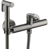 Bathroom Concealed Bidet Shower Set, Hot and Cold Hand Spray, Hot Water Toilet, Black