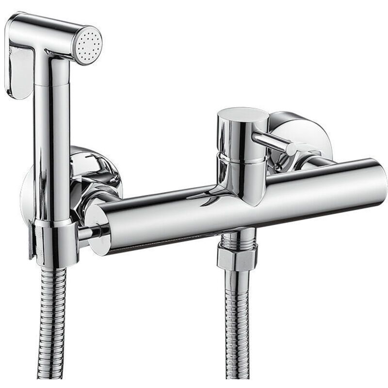 Bathroom Concealed Bidet Shower Set, Hot and Cold Hand Spray, Hot Water Toilet, Black