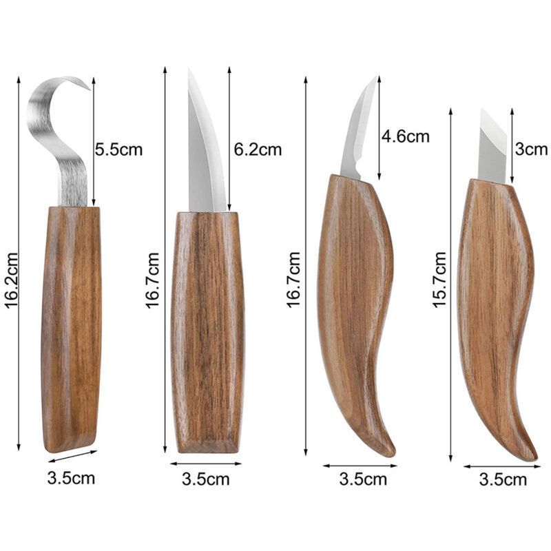 15 Pcs Wood Chisel Tool Kit, DIY Carving Tools with Cut-Resistant Gloves, Carving Knife for Sculptors, Carpenters, Hobbyists, Adults