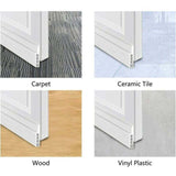 Cold-Resistant Silicone Door Bottom Seal, Windproof and Soundproof Door Insulation, Adhesive Silicone Sealant for Garage Door Seal, 100 cm - Side View
