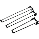 Folding Hairpin Table Legs, Heavy Duty Black Metal Two Rod Support Legs DIY Furniture Accessories Bench Computer Table Legs 51 cm