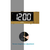 Projection Alarm Clock for Bedrooms with Indoor and Outdoor Temperature Display Dual Alarm Multicolor Backlit Projection Clock - Top-Down View