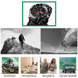 Outdoor Camping Survival Watch Multifunction Bracelet Tool Kit Compass Rope Whistle Paracord - Top-Down View