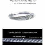 Hanging Clothesline, 2-Wire Retractable Outdoor Clothesline, Adjustable Indoor Retractable Clothesline, Retractable Clothesline, 4.2 m