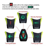 Cycling Vest USB Rechargeable Reflective Backpack with LED Turn Signal Light Remote Control Outdoor Sport Safety Gear Bag for Cycling Running Walking - Front View