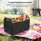 Large Trunk Organizer with Removable and Waterproof Cooler Bag, Durable 600D Nylon Material - Front View