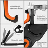 Rubber Coated Bike Rack Wall Mounted Bike Holder 2 Bike Wall Mounts Indoor and Outdoor Use