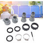 Swimming Pool Hose Adapter, Replacement Hose Adapter with Clamp for Threaded Connection Pumps