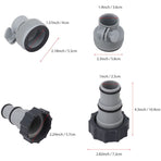 Swimming Pool Hose Adapter, Replacement Hose Adapter with Clamp for Threaded Connection Pumps
