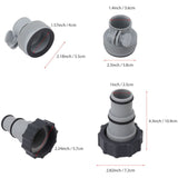 Swimming Pool Hose Adapter, Replacement Hose Adapter with Clamp for Threaded Connection Pumps - Front View
