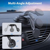 Car Phone Holder, Powerful Magnets, for Dashboard and Windshield Suction Cup Phone Holder Compatible with iPhone and Android Automobile Cradle - Top-Down View