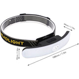 COB Headlamp 6 Lighting Modes USB Charging 2 Switch Modes Super Bright Head Torch for Fishing Running 3.7V - Front View