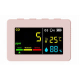 3-in-1 Portable Air Quality Meter, CO, Temperature and Humidity, Color Screen, Carbon Monoxide Detector with Voice Alarm and Battery Display