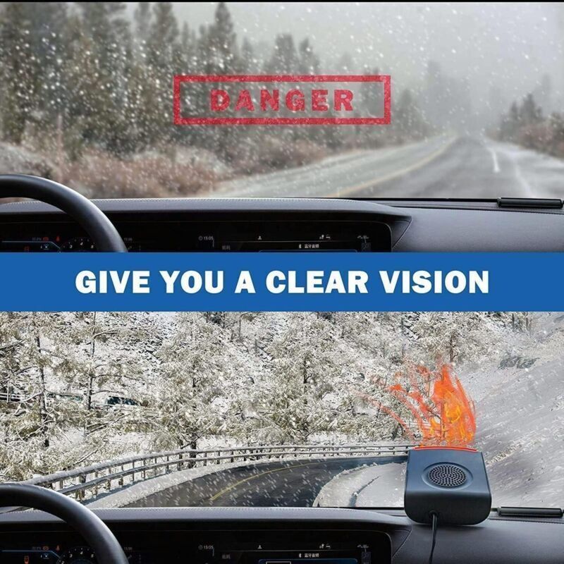 Car Heater 12V 150W Car Portable 2 in 1 Ceramic Heating Cooling Heating Fan Defroster Anti-Fog Universal, 360 Degree Car Heater Fan for Heating