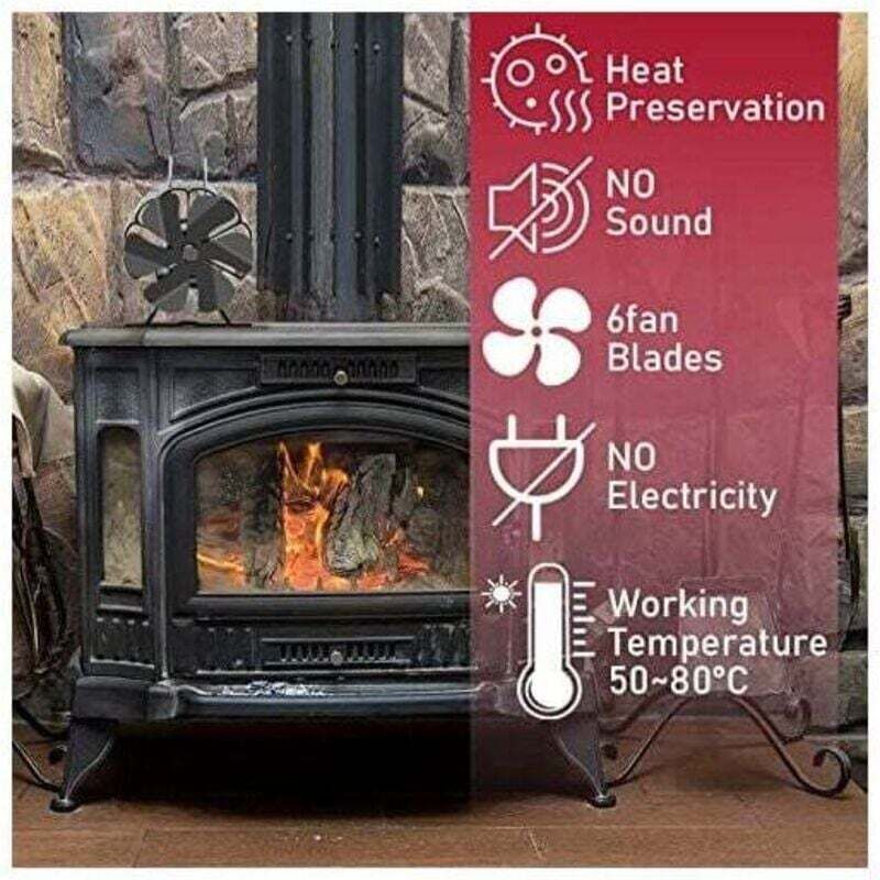 Mini Stove Fan Quiet Heat Circulation Fan Wood Burner Fan Wood Burner Eco Fire Fan