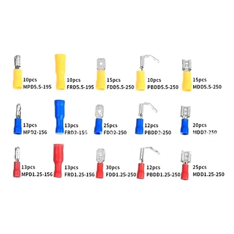 236 Pcs Crimp Terminal Set Insulating Tube Connector Block Wire Connection Accessories