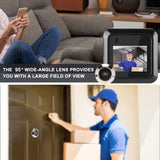 Door Viewer Peephole, Battery Operated Door Viewer, 145 Degree Wide Angle HD Security Apartment for Home - Side View