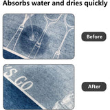 2 Pack Washable Kitchen Rugs, Pattern, Non-Slip Kitchen Mat, for Kitchen, Dining Room, Chef Hat, 40 x 120 cm, 40 x 60 cm - Side View