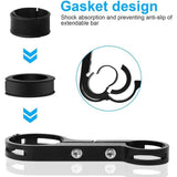 Bicycle Handlebar Extender, Multifunctional Double Bicycle Handlebar, Aluminum Alloy Bracket, Extension Frame, Flashlight Holder, 20 cm - Front View