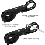 Bicycle Handlebar Extender, Multifunctional Double Bicycle Handlebar, Aluminum Alloy Bracket, Extension Frame, Flashlight Holder, 20 cm