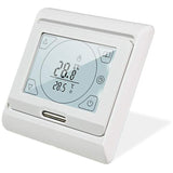 16A Programmable Electric Underfloor Heating Thermostat with Sensor Digital Room Thermostat Underfloor Heating Controller LCD Touch Screen - Front View