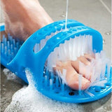 2 Pcs Shower Foot Scrubber, Day and Shower Foot Brush Bathroom Foot Massager Slippers Cleaner with Non-Slip Suction Cups for Shower SPA Massage