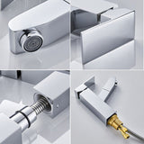 Basin Mixer Tap with Pull-Out Spray Chrome Modern Bathroom Sink Faucet for Washbasin and Basin