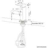 Basin Mixer Tap with Pull-Out Spray Chrome Modern Bathroom Sink Faucet for Washbasin and Basin